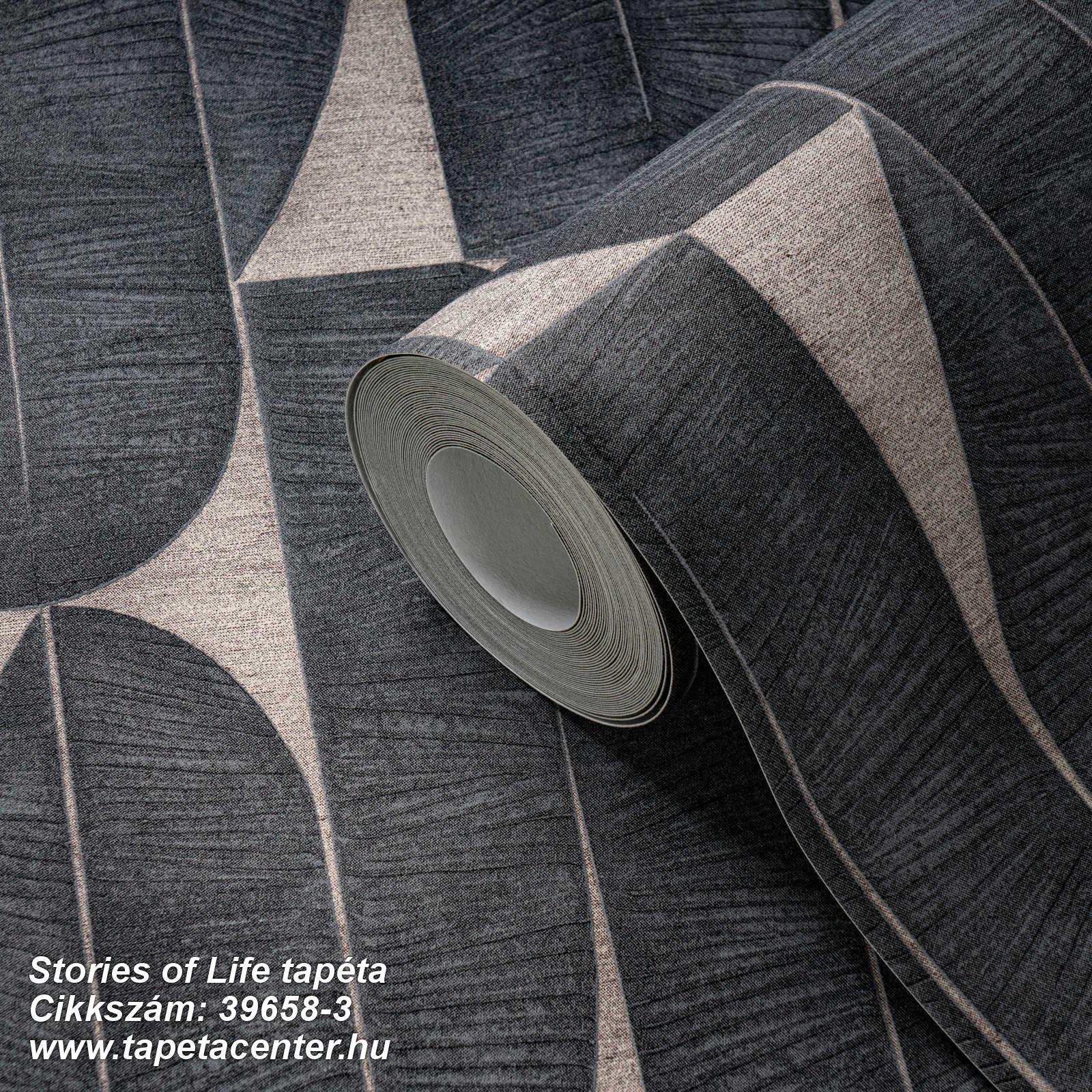Geometriai mintás,természeti mintás,textil hatású,bézs-drapp,szürke,lemosható,vlies tapéta 